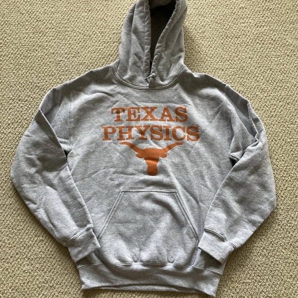 NEW Gildan Texas Physics UT Longhorns Hoodie Sweatshirt Unisex Small Gray NWOT